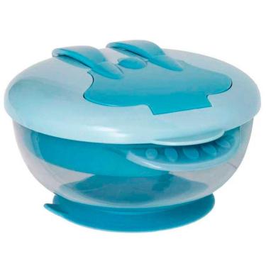 Imagem de Kit Refeição Infantil - Bowl e Talheres - 500ml - Azul - Buba