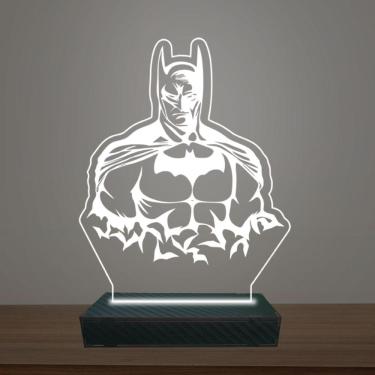 Imagem de Luminária Led 3d Batman com Morcegos Abajur Luxo