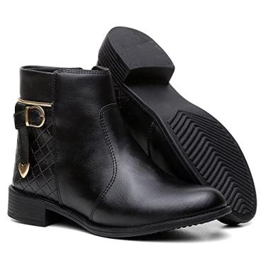 Imagem de Bota Feminina Casual Salto Baixo Inverno Confort Macio - Preto/40