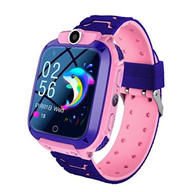 Imagem de Relógio Inteligente Infantil Para Meninos E Meninas- Smartwatch Com Câmera Para Crianças Com Chamada Resistente À Água | Relógio Rastreador GPS Com Botão Alarme HD Com Tela Sensível Ao Toque Lanterna