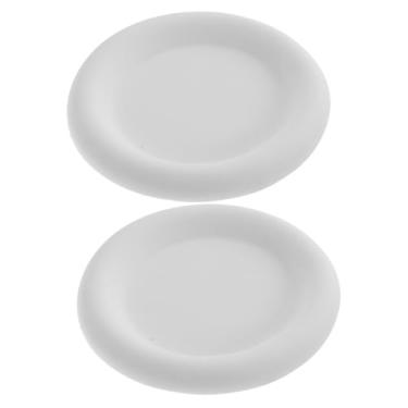 Imagem de BESTOYARD 2 Peças Bandeja De Jóias De Unhas Prato De Anel De Gesso Prato De Anel De Cerâmica Prato De Anel De Casamento Prato De Armazenamento De Jóias Pratos De Bolo Bandeja De Mesa Prato