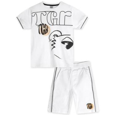 Imagem de Tigor Conjunto Camiseta E Bermuda Infantil Branco