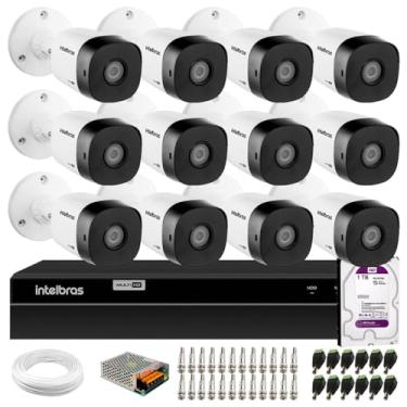 Imagem de Kit 12 Câmeras Intelbras Vhd 1230 B Full Hd 1080p Bullet Visão Noturna de 30 metros Ip67 + Dvr Intelbras Mhdx 1216 Full Hd 16 Canais Multi Hd + Hd 1tb