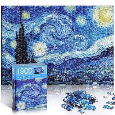 Imagem de Quebra-cabeça Noite Estrelada 1000 Peças Van Gogh Mini Puzzle para Adultos Arte Quebra-cabeça Jogo Família (Noite Estrelada)
