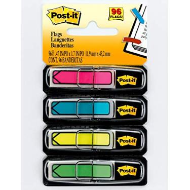 Imagem de Post-it, 3M, Marcador de Página Adesivo, Flags Setas, Cores Neon, 11,9mm x 43,2mm, 96 folhas