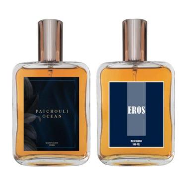 Imagem de Kit Perfume Masculino - Patchouli Ocean + Eros 100ml - Essência Do Bra