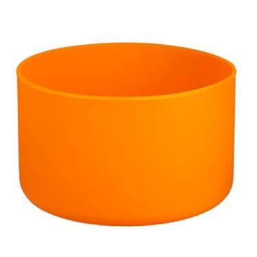 Imagem de DBIW Bota para garrafa de água Hydro Flask de 940 a 1,18 ml/copo Stanley, botas inferiores para garrafas de água esportivas Hydroflask, capa inferior de silicone (Clementine, serve para garrafas