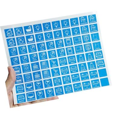 Imagem de Genérico Etiqueta Disjuntor Energia Adesivo Para Quadro Força Azul Organizador 80 Etiquetas 1,8 cm x 1,8 cm