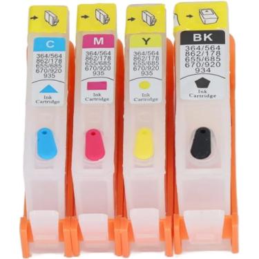 Imagem de BJ-INK Cartucho de tinta recarregável vazio para HP 564 564XL compatível com hp Photosmart 5510 5511 5512 5514 5515 5520 5522 5525 6510 6512 6515 6520 DeskJet 3520 35222 Officejet 4 620