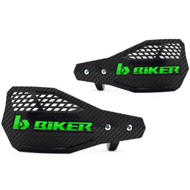 Imagem de Protetor de Mão Biker Carbon A1R Preto/Verde