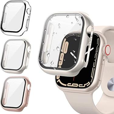 Imagem de Tensea Película de vidro temperado rígido para smartwatch, protetor de policarbonato, 3 peças, mulheres e homens