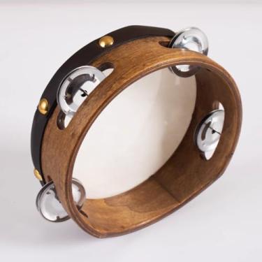 Imagem de Tambores profissionais de percussão de 15 cm, pandeiro, dança, palmas