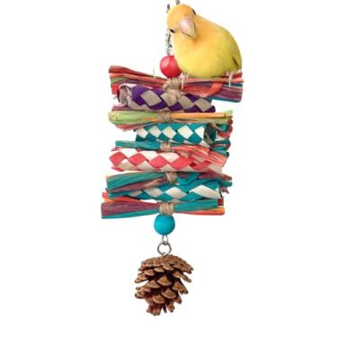 Imagem de Brinquedos de pássaros para papagaios pequenos e médios, psitacinos, nautilus, conures, papagaios cinzentos africanos, araras, papagaios, mini araras (1 peça)