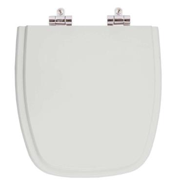 Imagem de Assento Sanitário Poliester Soft Close City Cinza Prata para vaso Celite