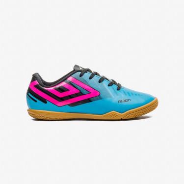 Imagem de Chuteira Futsal Umbro Action Jr Azul/Preto