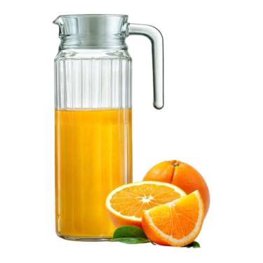 Imagem de Jarra Suíça de Vidro 1l com Tampa para Suco, Água e Refrigerante - 1 Unidade