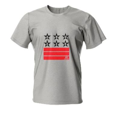 Imagem de Camiseta Masculina Original Abuzze Stars Manga Curta 100% Algodão (BR, Alfa, G, Regular, Cinza)