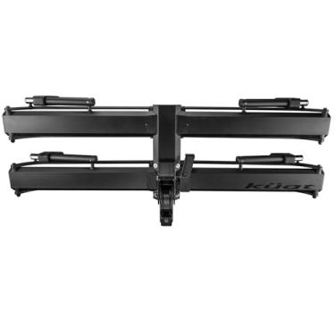 Imagem de KUAT Suporte de plataforma Piston Pro de 5 cm – Segura, robusta, durável, portátil, dobrável, fácil de usar, sem contato com a moldura, catraca dupla, plataforma de transporte de 2 bicicletas com