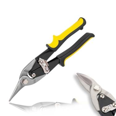 Imagem de Alicate Tesoura Manual Tipo Aviação Curva Esquerda 10Pol Chapa Funileiro Calheiro Corte Chapa Ferro Aço Inox Calha Aviador Serralheiro