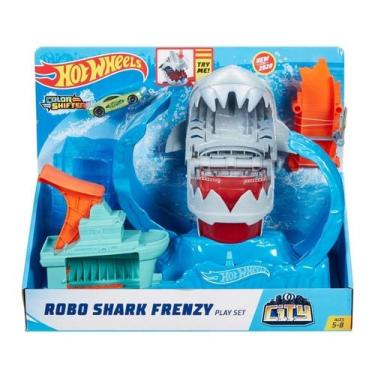Imagem de Brinquedo Pista Hot Wheels City Robo Tubarão Mattel Gjl12