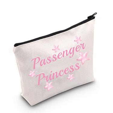 Imagem de MNIGIU Bolsa de cosméticos engraçada para namorada, bolsa de maquiagem para princesa passageira, presente de princesa, princesa passageira, Princesa passageira