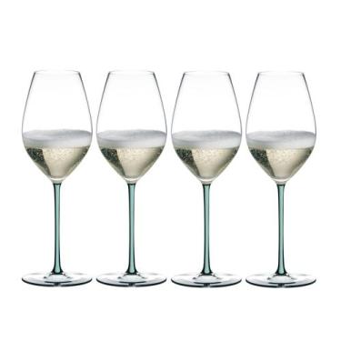 Imagem de Kit 4 Taças de Champagne Fatto a Mano Haste Colorida Riedel, Verde Men