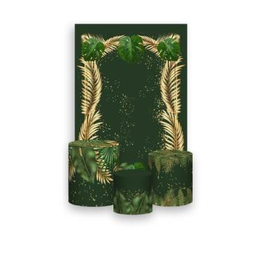 Imagem de Painel De Festa Vertical 1,50 x 2,20 + Trio De Capas Cilindro - Tropic