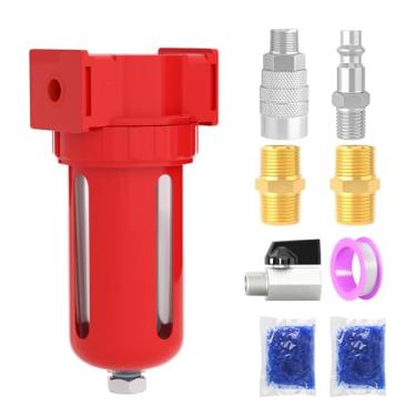 Imagem de MEANLIN Sistema de secagem dessecante de ar comprimido NPT de 1/10.2 cm, para ar seco, ar comprimido, cortador de plasma e spray de tinta com saco de contas dessecantes