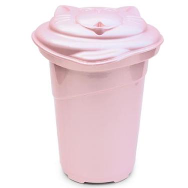 Imagem de Cesto de roupas bebê organizador infantil com tampa plastibaby 36l - m