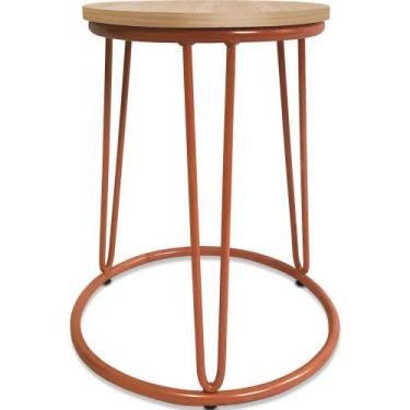 Imagem de Banco Banqueta Baixa Industrial Dinamarca Em Aço Balcão Bar Cozinha Co