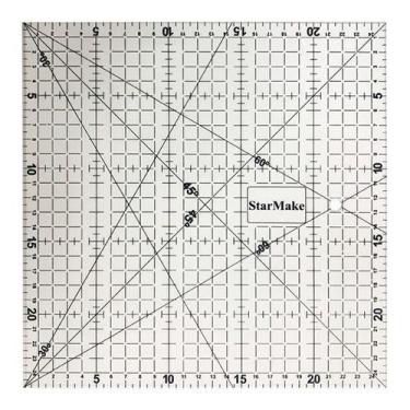 Imagem de Regua 25x25 Para Patchwork Artesanato Scrapbook - Lanmax