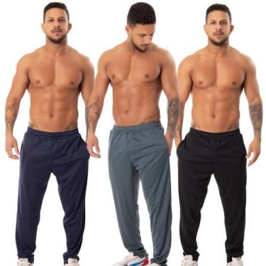 Imagem de Kit 3 Calça Esportiva Academia Corrida Bolso Lisa Masculina - UseEco, 
