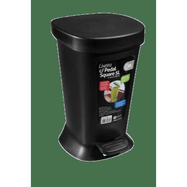 Imagem de Lixeira Com Pedal Coza Square 5 Litros Preto