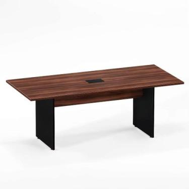 Imagem de Mesa Reunião Power Box Pé Painel P25 Pandin 2,6 M Escarlate e Preto