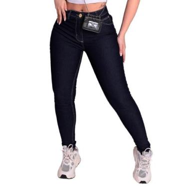 Imagem de Calça Jeans Feminina Casual Skinny Dia a Dia - Lady X Jeans, 46, Escur