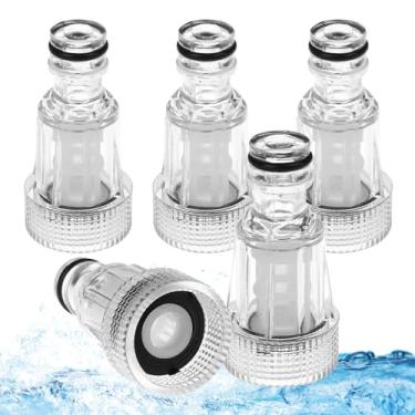 Imagem de VTORFUN 5 peças de substituição de filtro de entrada de água para lavadora de pressão, conector rápido de rosca de 3/10.2 cm, filtros de água para máquina de lavar carro para adaptador de mangueira de