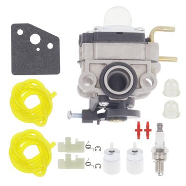 Imagem de Carburador Hutdkte 753-06220 para Troy Bilt TB146EC TB252EC TB525ES TB539ES TB575EC Cordão com Kit de velas de ignição de vedação de linha de combustível