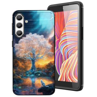Imagem de DHEEBFWE Capa para Samsung Galaxy S24 Plus com textura escovada, capa de telefone TPU ultrafina e macia projetada para Samsung Galaxy S24 Plus 5G, árvore da vida branca