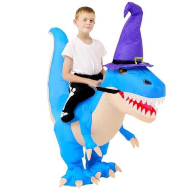 Imagem de Max Fun Kids Dinosaur Costume - Inflatable Dinosaur Halloween Costume for Boys Girls | Fun Blow Up Dino Suit for Halloween Party Cosplay