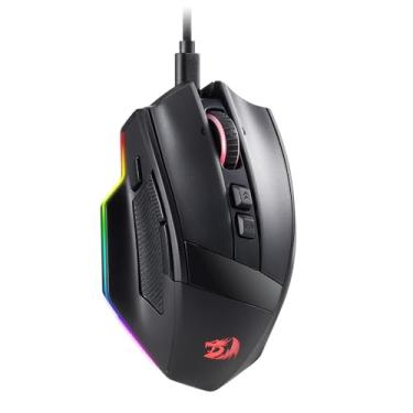 Imagem de Mouse Gamer Redragon Rind RGB Preto PAW3333 16000 DPI 10 Botões Programáveis M813-RGB