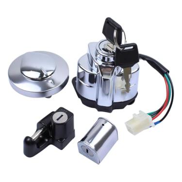 Imagem de ApplianPar Kit de trava de capacete de direção de interruptor de ignição e tanque de gasolina com chaves para Honda Shadow VT600 1991-2013 VLX VT 600 750 1991-2013