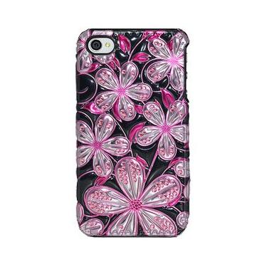 Imagem de Amzer Capa de encaixe metálico 3D para iPhone 4/4S - Love Blossoms