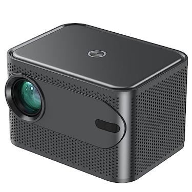 Imagem de Projetor inteligente de 4500 lúmens Projetor de filme multimídia LCD de 230 polegadas 2.4G + 5G WiFi Alto-falante embutido Baixo ruído Portátil Home Theater Compatível com Smartphone TV/486(Plug dos E