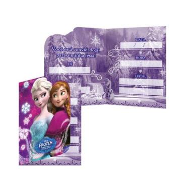 Imagem de Convite Pequeno Frozen Aventura Congelante C/8 Unidades - Regina - Reg