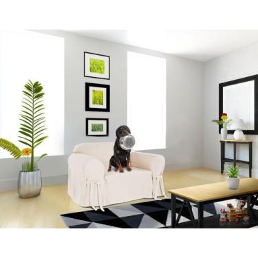 Imagem de Capa De Sofá De 1 Lugar Com Laços Ajustáveis Em Gorgurão - NIRVANA, Cr