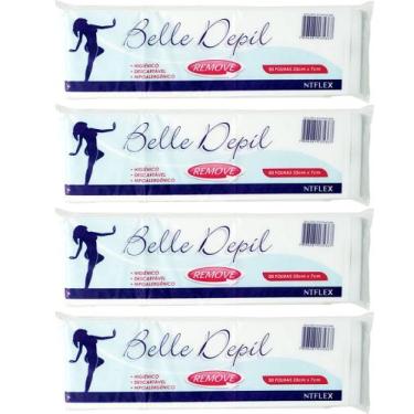 Imagem de Kit Papel Para Depilação Tnt Falso Tecido Ntflex 200 Folhas