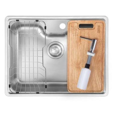 Imagem de Cuba De Sobrepor Bell 61x48 com Acessórios e Válvula 4,5 Franke