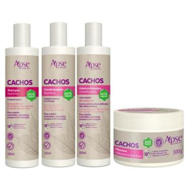 Imagem de Kit Apse Cachos Shampoo + Condicionador + Mascara + Gelatina Ativadora