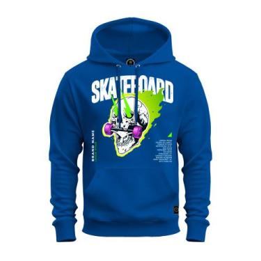 Imagem de Moletom Premium Algodão Unissex Blusa De Frio Bolso e Capuz Skate Boar
