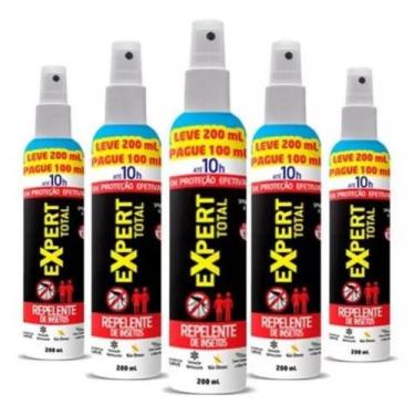Imagem de Repelente Expert Total 10h Proteção 200ml Nutriex Kit 05 Und